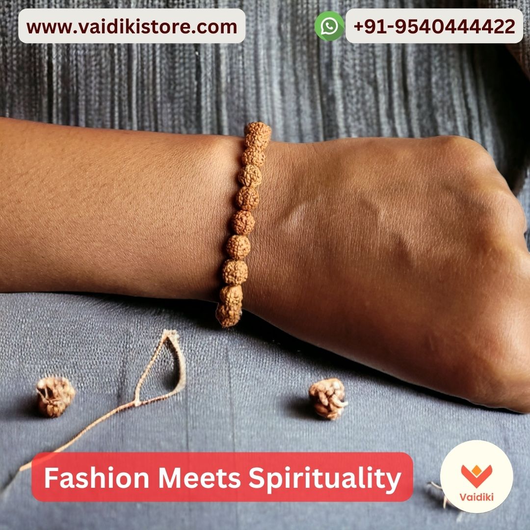 Natural Brown Colour Hindi 2- 7 Mukhi Rudraksha Bracelet, For Wear This In  Wrist at Rs 1200/piece in Noida