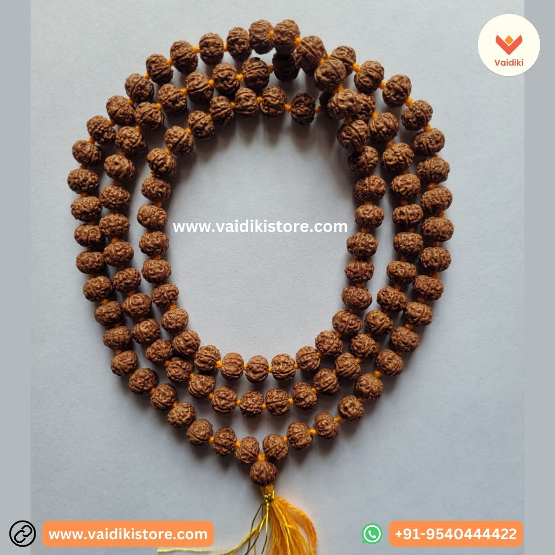 Premium Original Divine Harmony Pathri Rudraksha Mala (108+1 Beads) | A Sacred Tool for Spiritual Alignment, Protection, and Growth